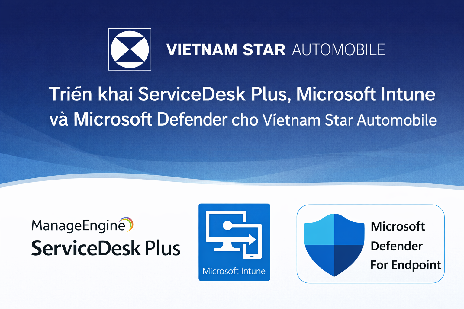 Tư vấn triển khai ServiceDesk Plus, Intune, Microsoft Defender for Endpoint
